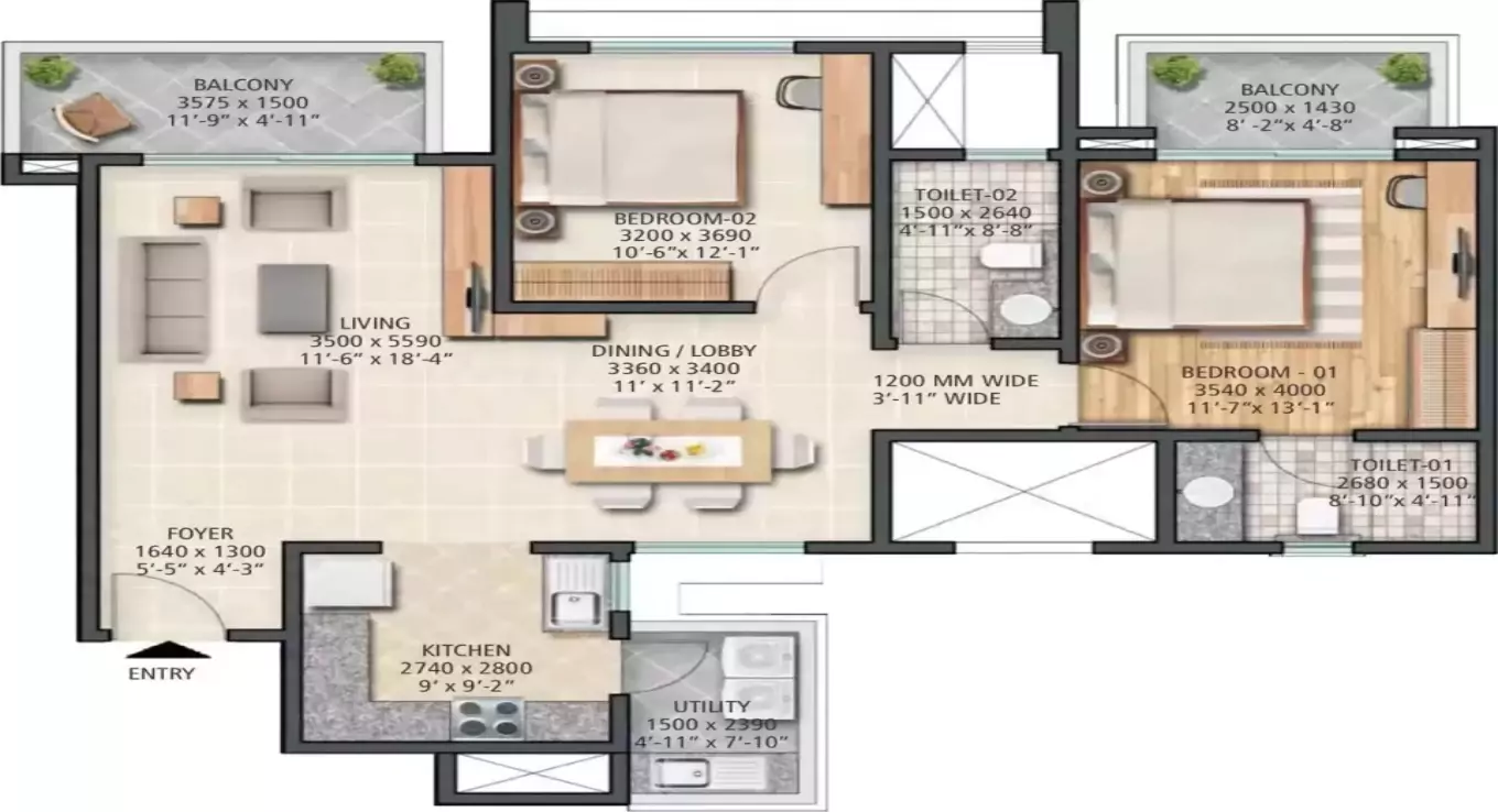 2 BHK Apartment